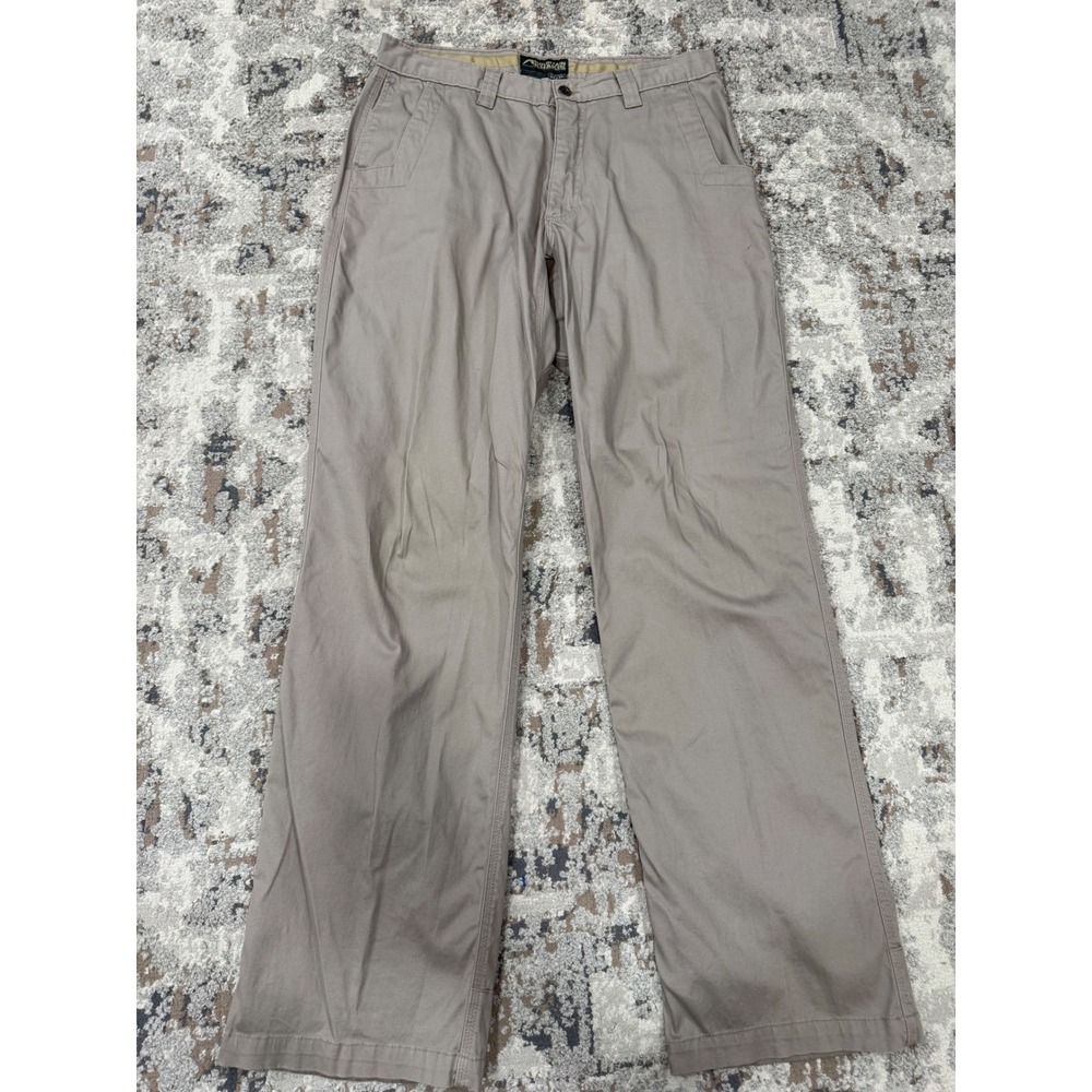 Mountain Khakis Mens Lake Lodge Pant 34x34 Khaki Tan Straight Leg Cotton Stretch